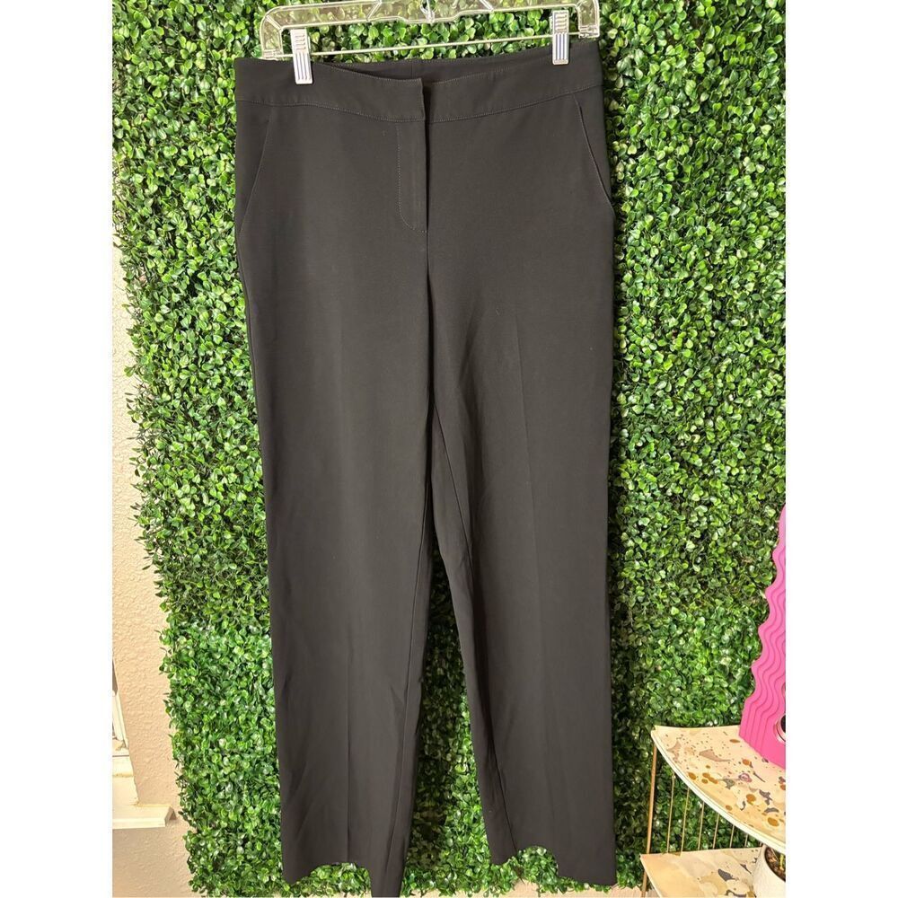 St. John Pants Womens 4 Black Business Wide Leg High Waisted Classy